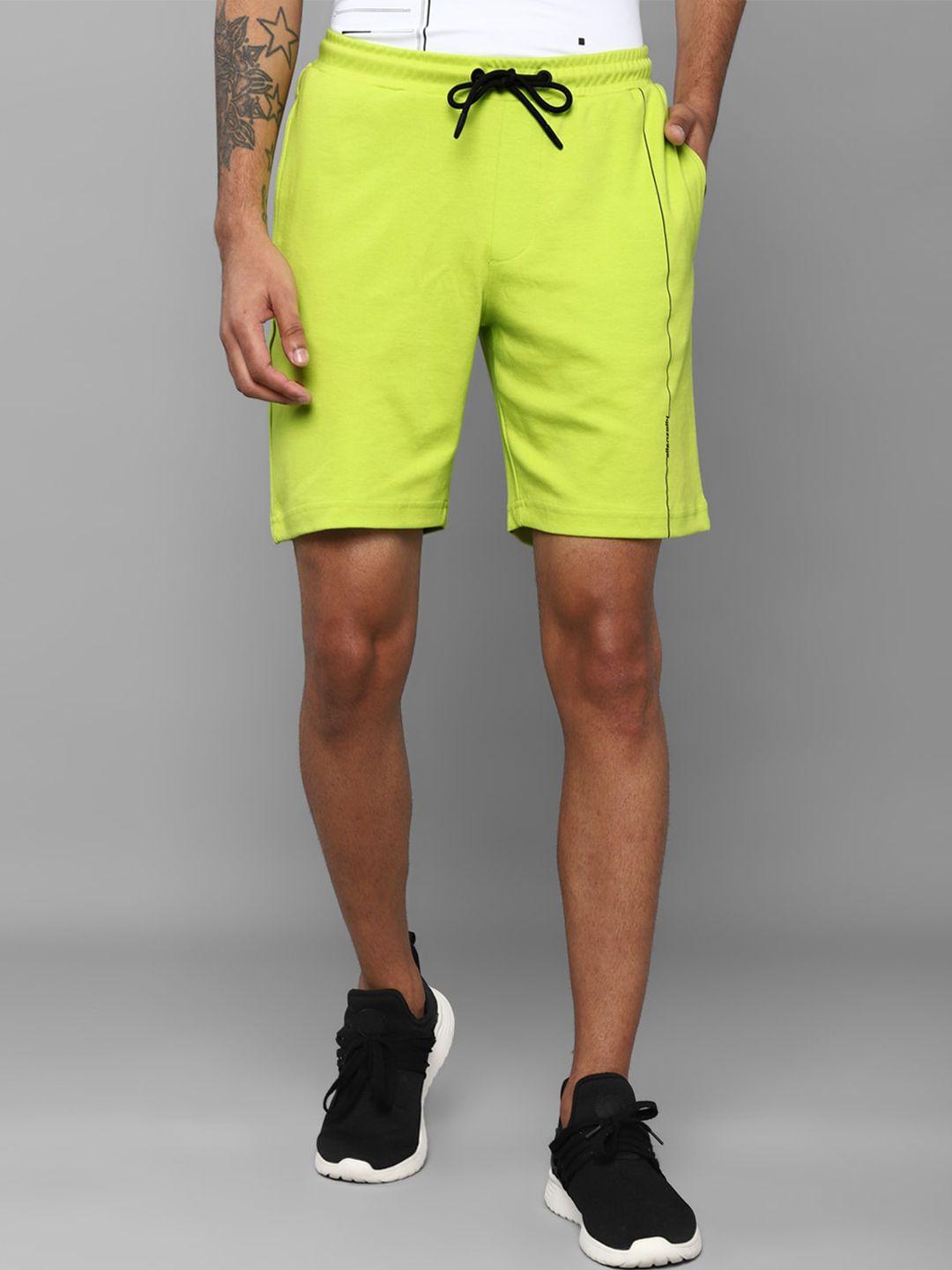 allen solly tribe men green slim fit shorts