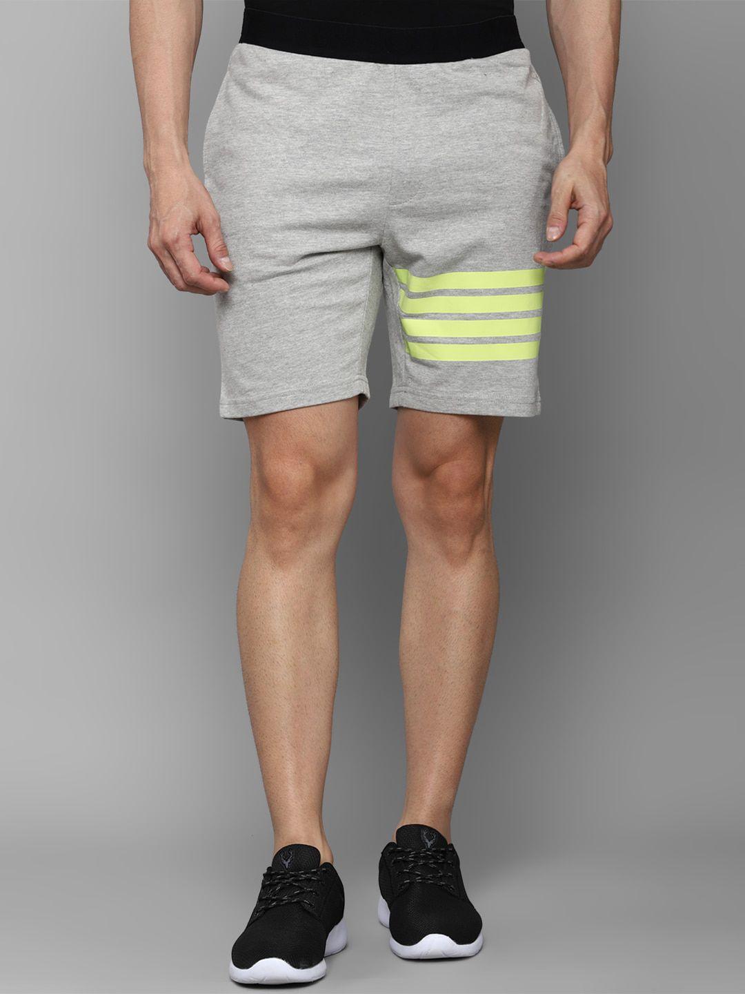 allen solly tribe men grey slim fit shorts