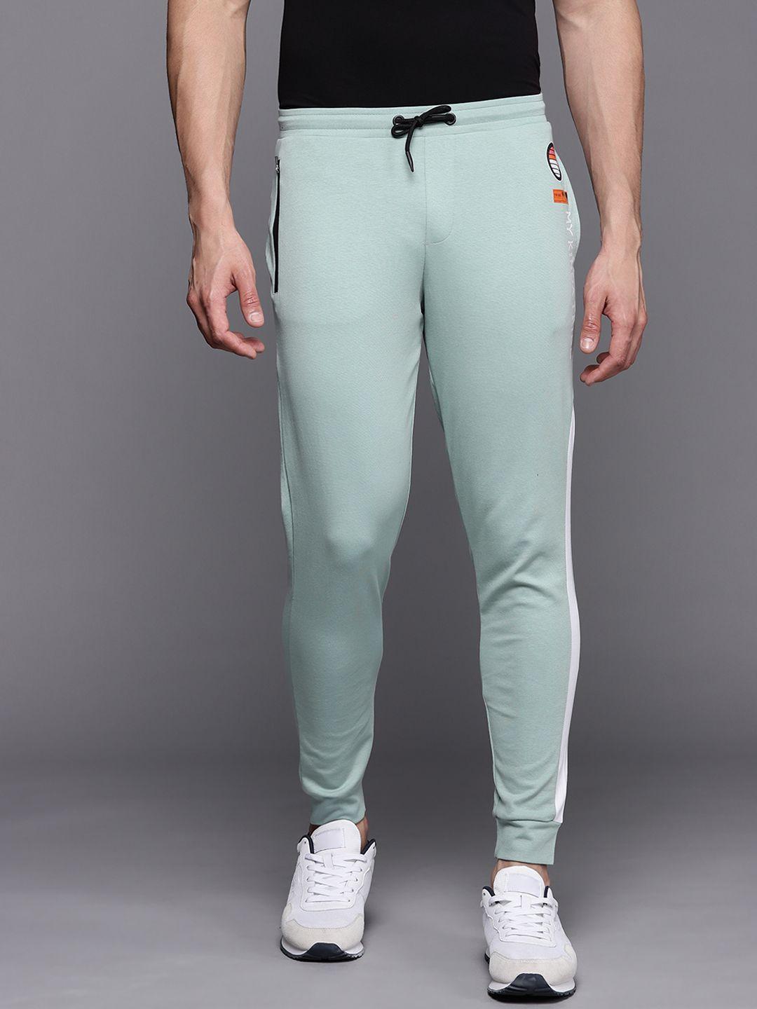 allen solly tribe men mint green solid joggers