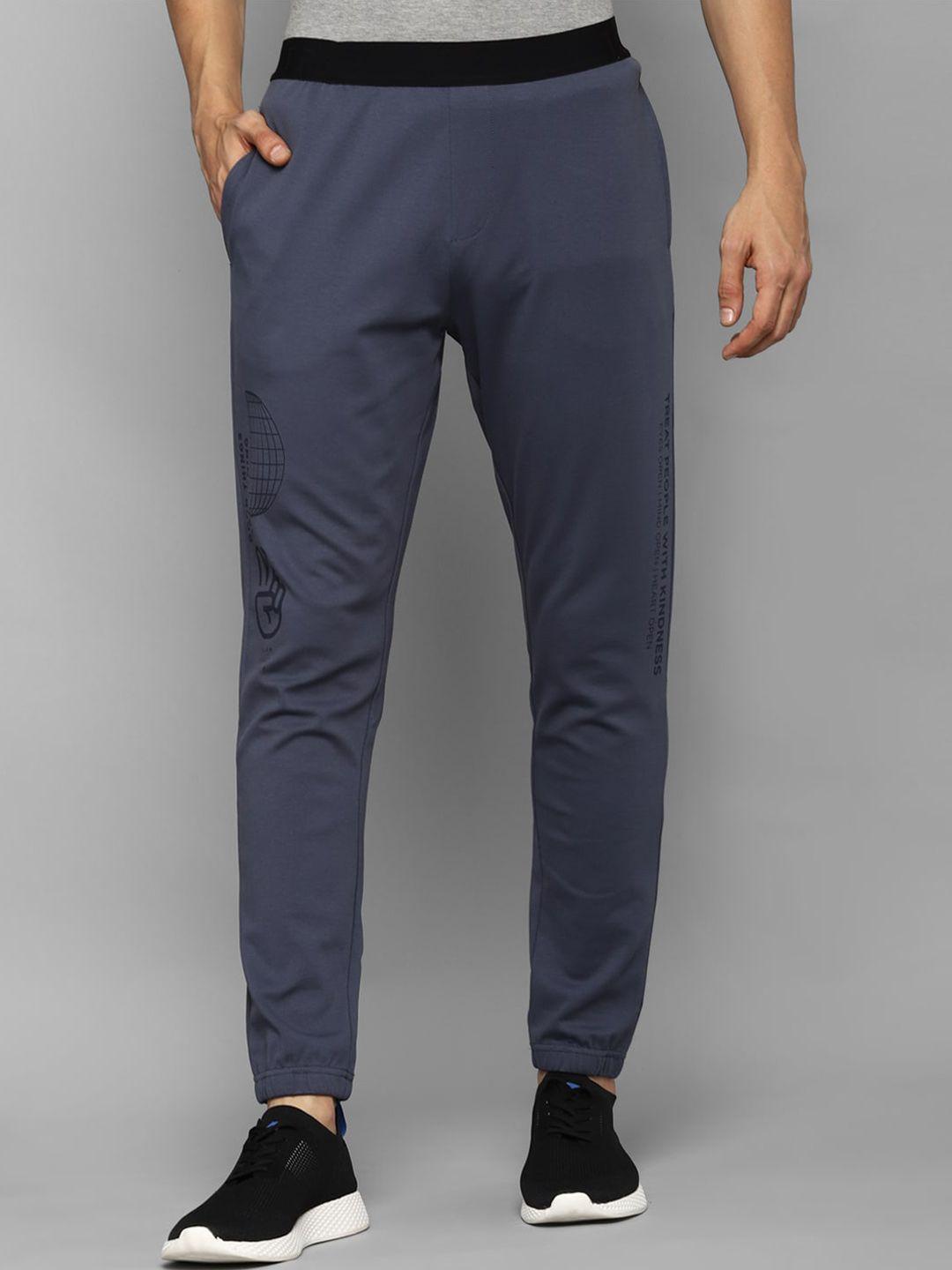 allen solly tribe men navy blue printed jogger track pant