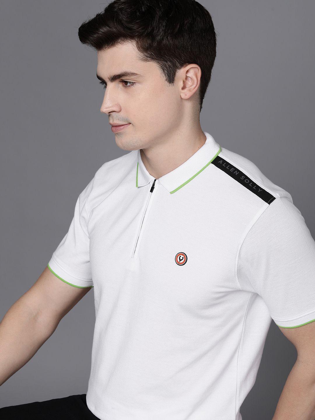 allen solly tribe men polo collar applique t-shirt