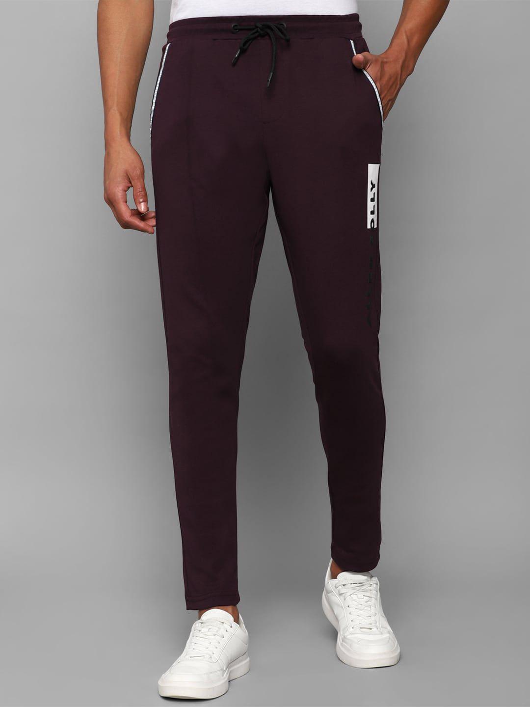 allen solly tribe men purple cotton joggers