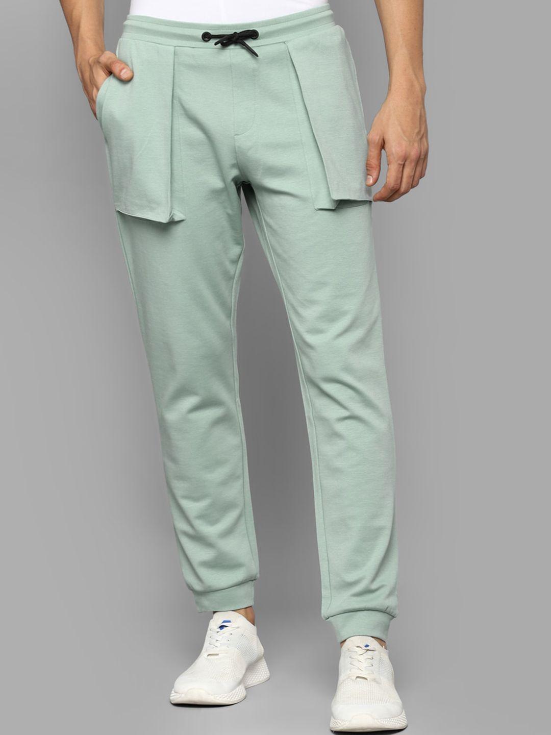allen solly tribe men sea green solid jogger track pant