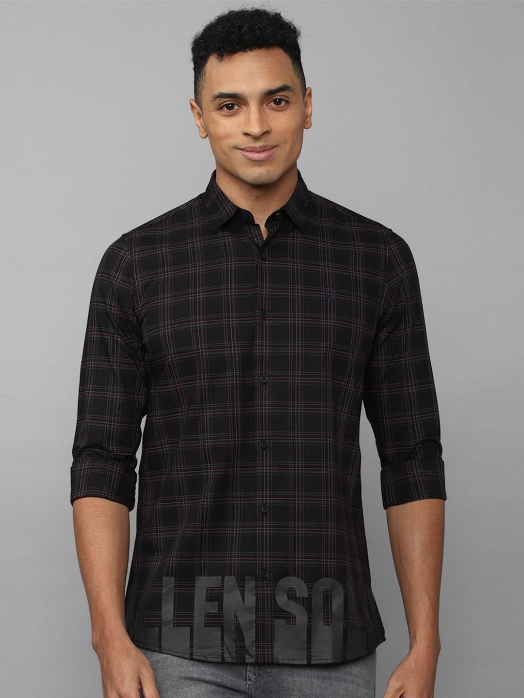 allen solly tribe tartan checks cotton casual shirt