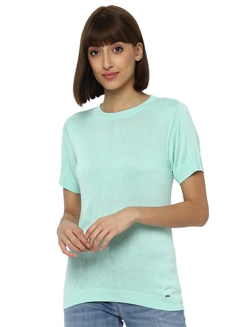 allen solly turquoise t-shirt