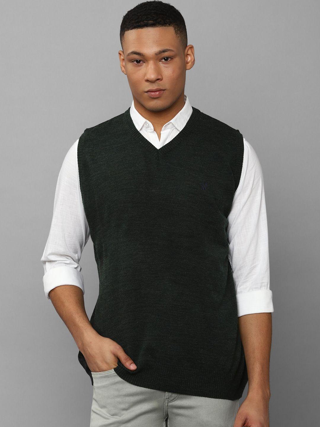 allen solly v-neck sleeveless acrylic pullover sweater