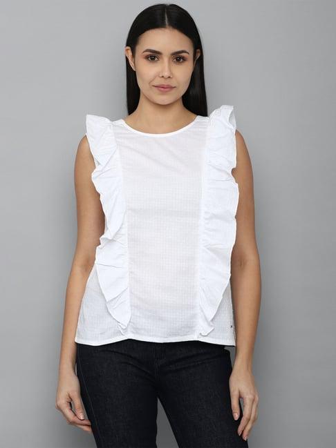 allen solly white top