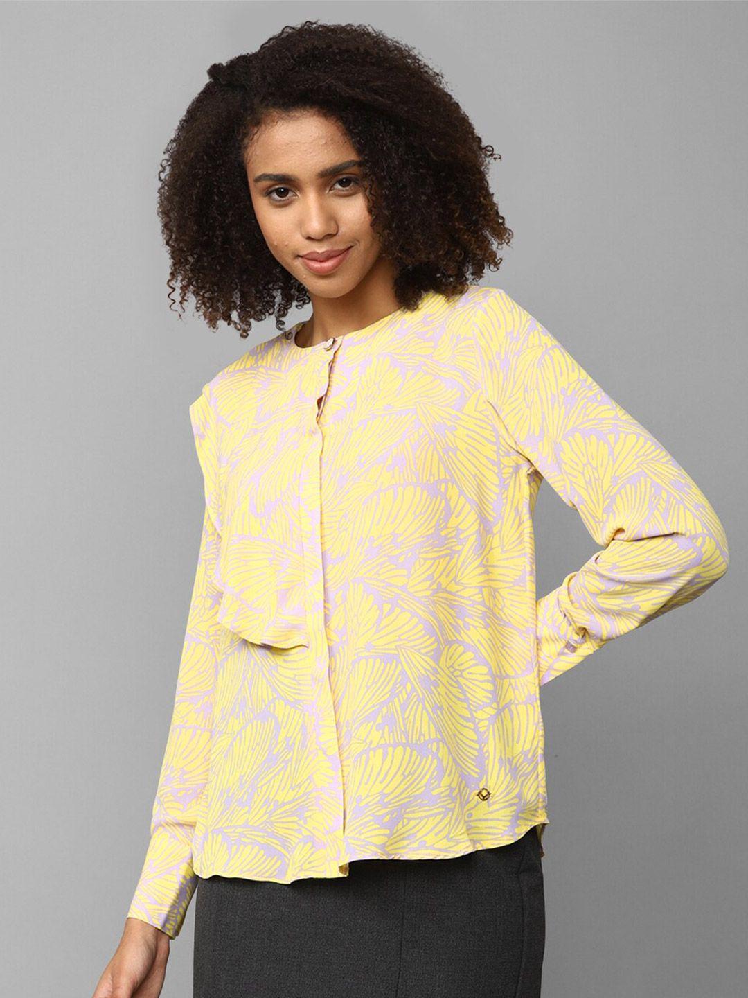 allen solly woman abstract printed shirt style top
