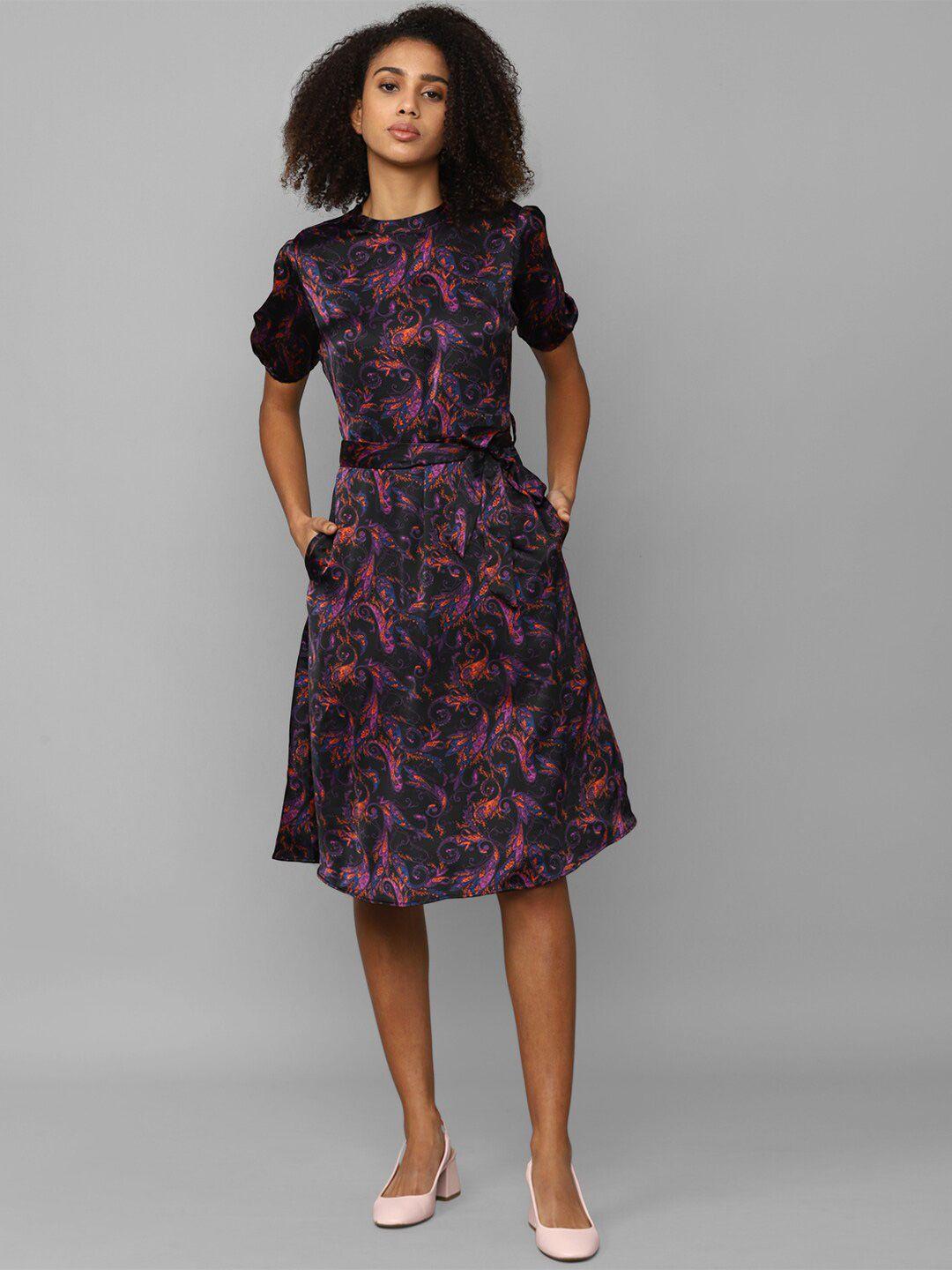 allen solly woman ethnic motifs printed a-line dress