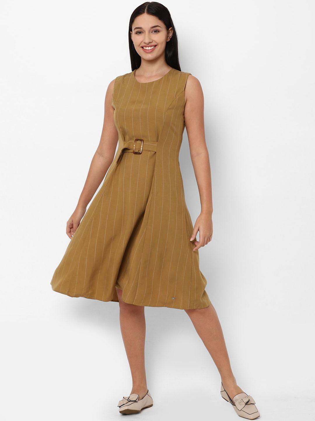 allen solly woman khaki dress