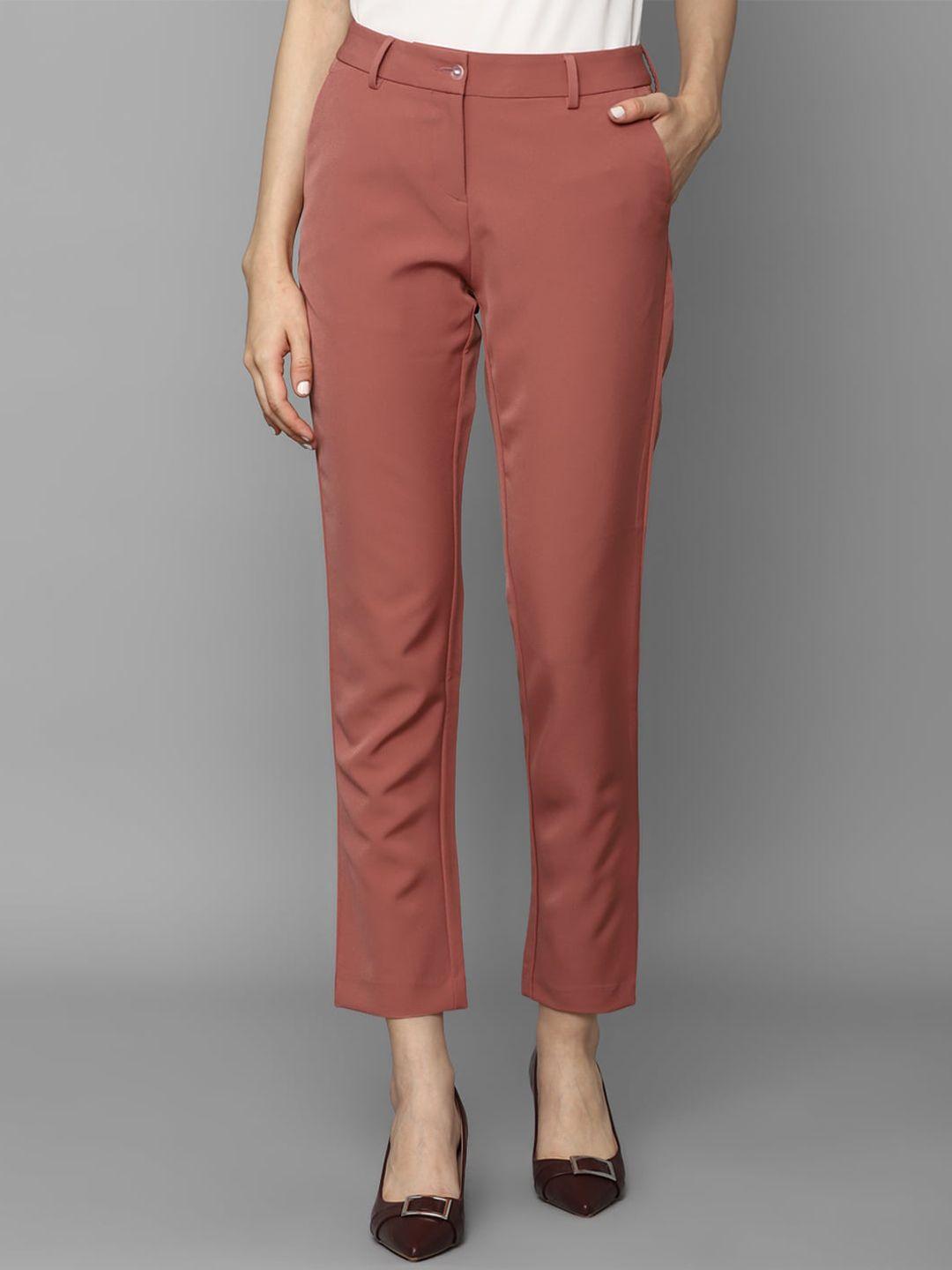 allen solly woman mid-rise cropped trousers