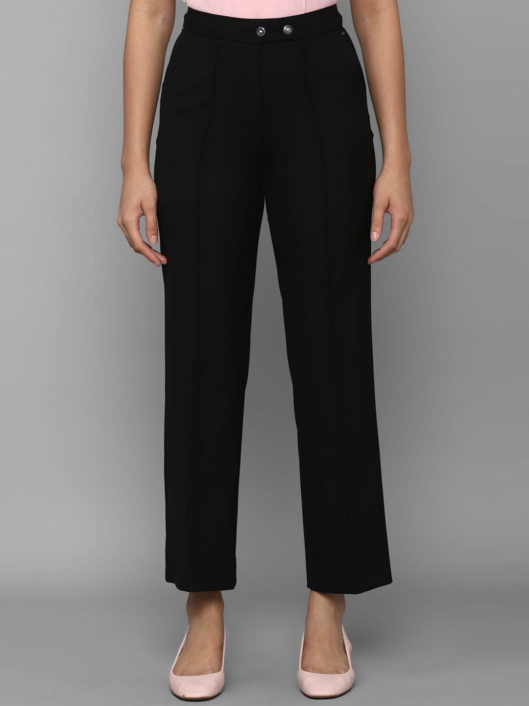 allen solly woman mid-rise pleated trousers