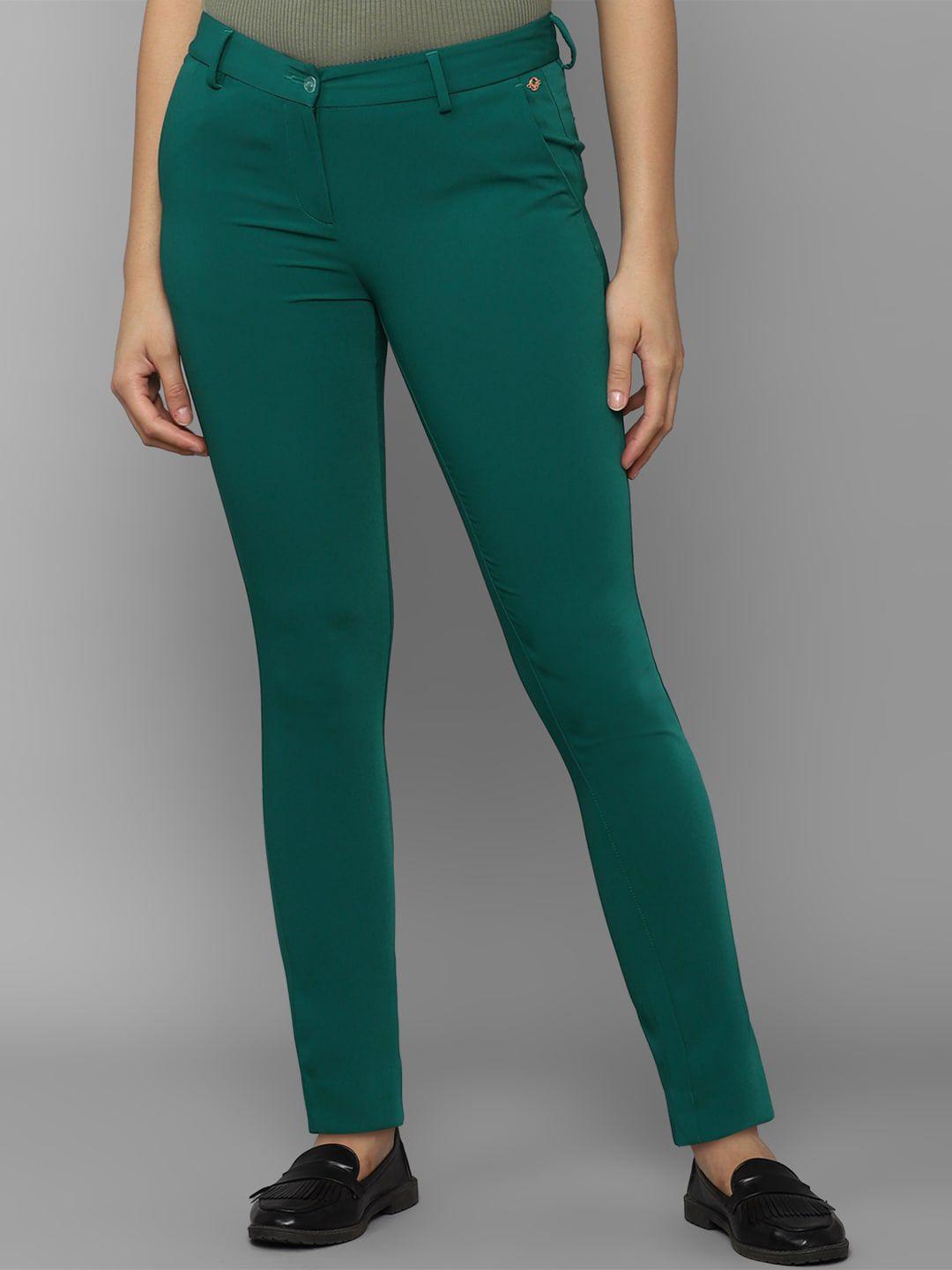 allen solly woman mid-rise skinny fit trousers