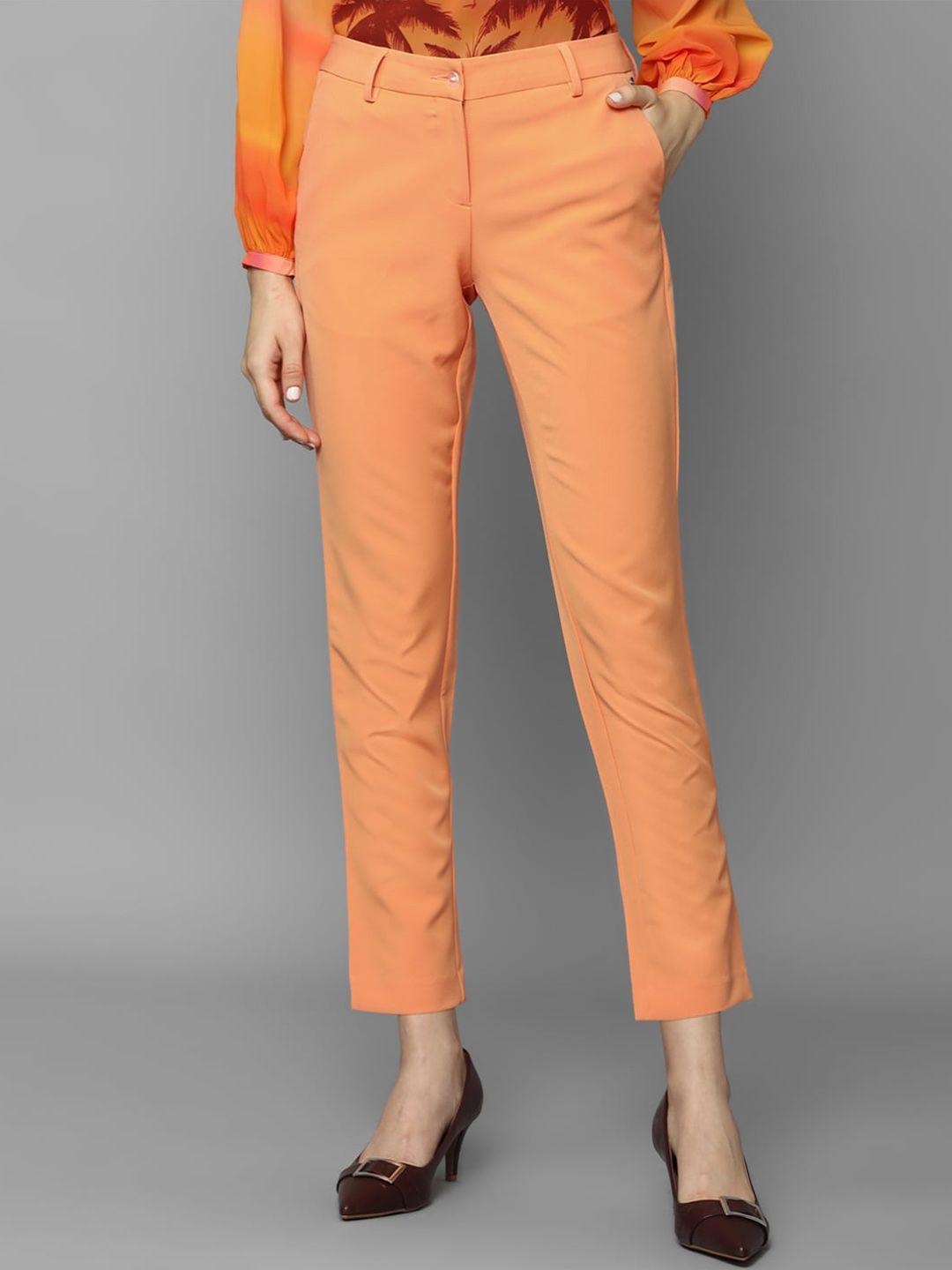allen solly woman mid-rise trousers