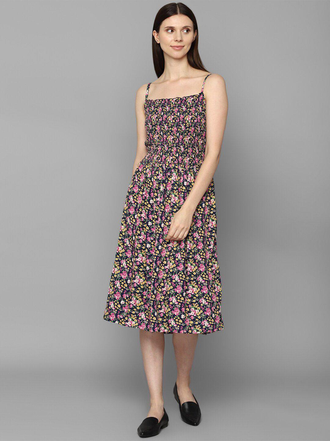 allen solly woman multicoloured floral midi dress