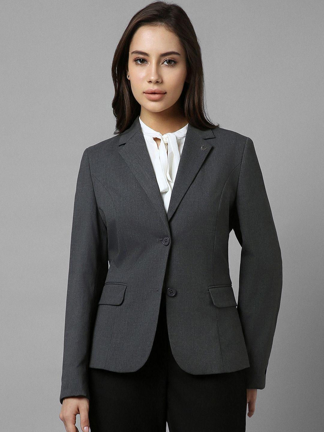 allen solly woman notched lapel collar single-breasted formal blazer