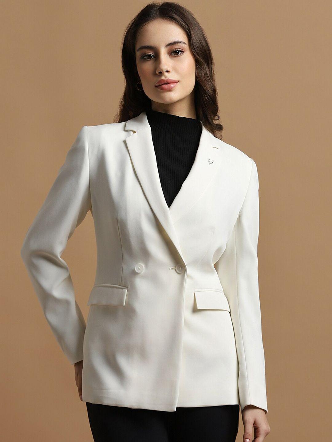 allen solly woman notched lapel long sleeves single-breasted formal blazer