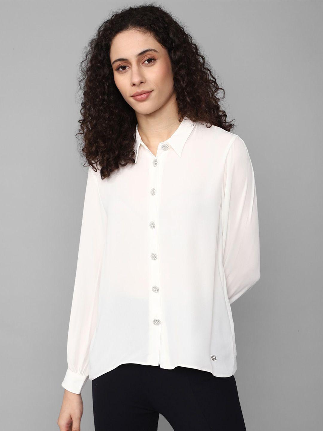 allen solly woman opaque casual shirt