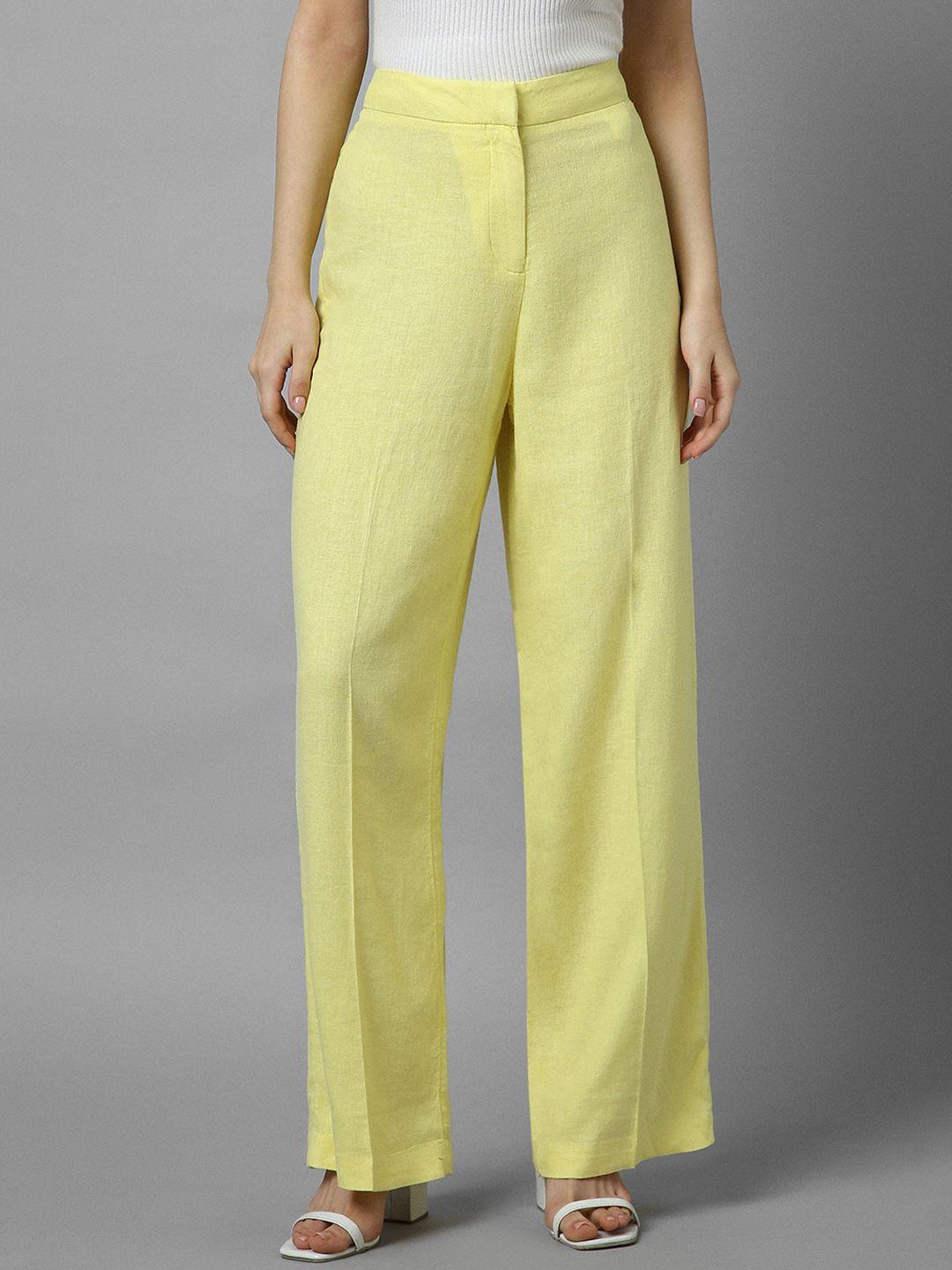 allen solly woman parallel trousers