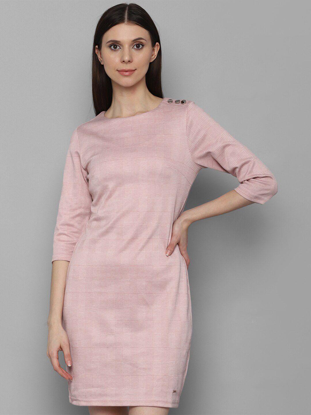 allen solly woman pink sheath dress