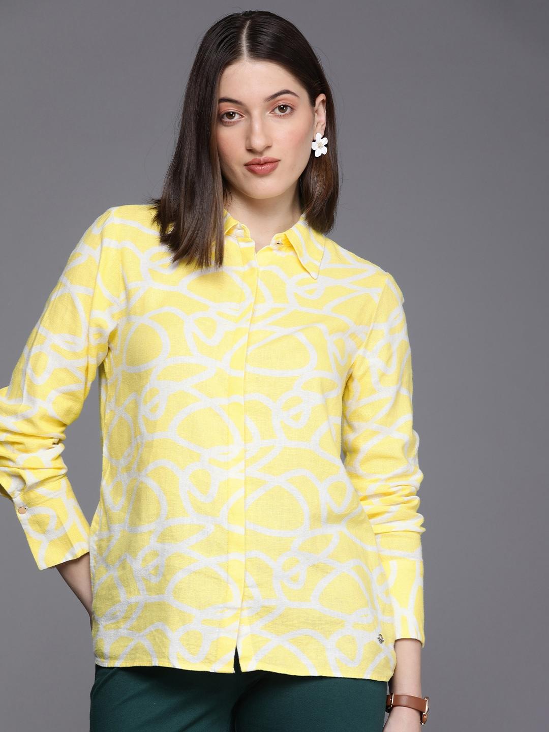 allen solly woman printed casual shirt