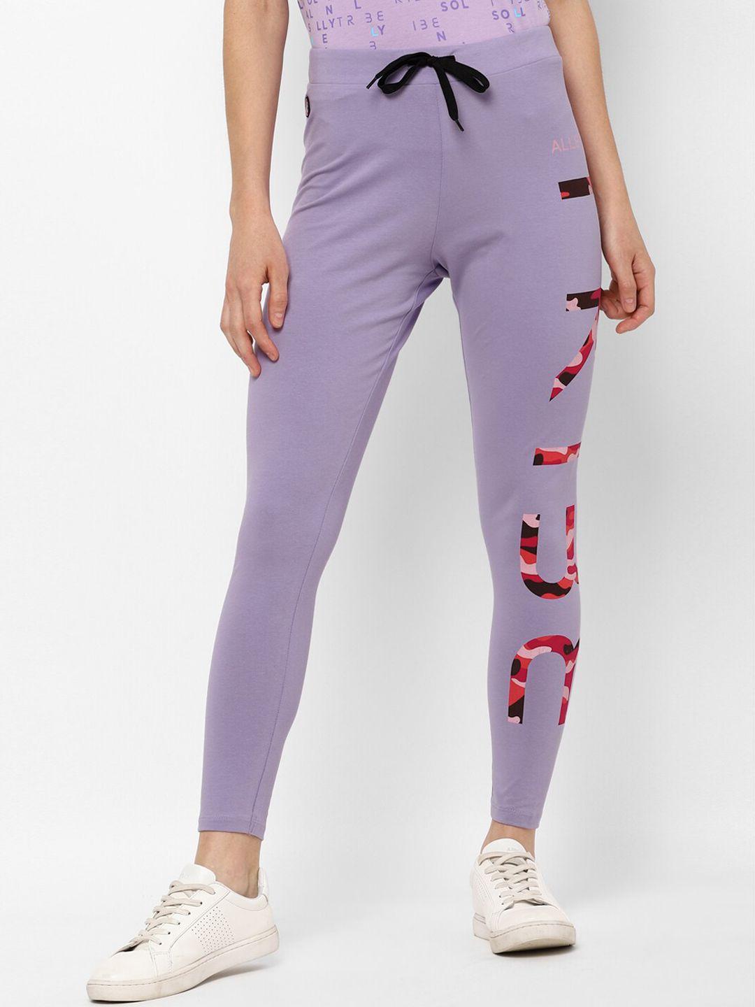 allen solly woman purple casual leggings