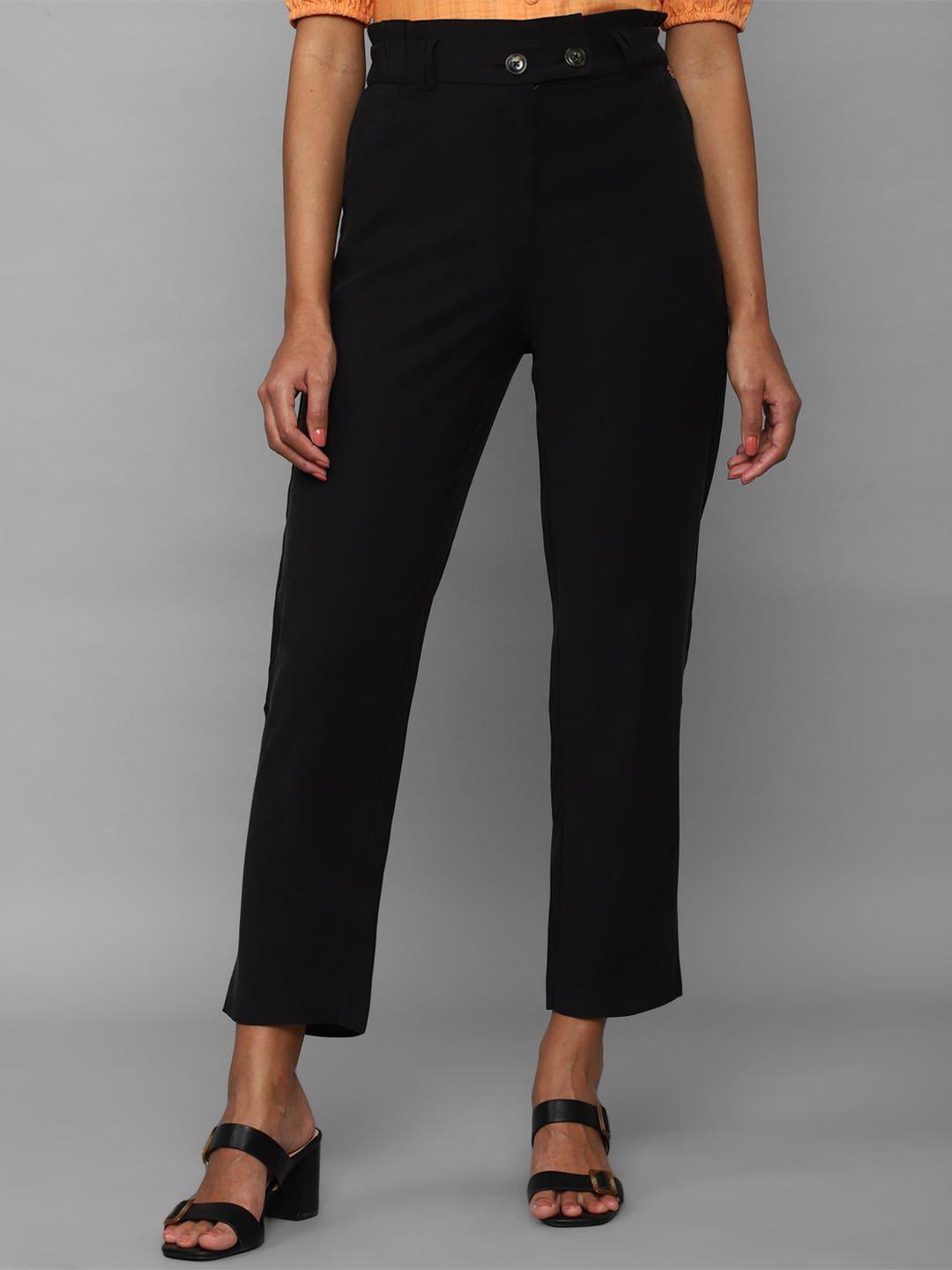 allen solly woman regular fit trousers