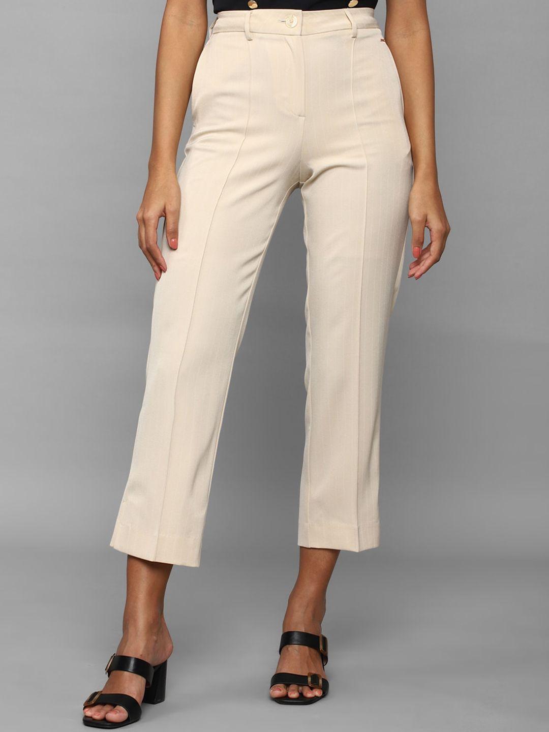 allen solly woman regular fit trousers