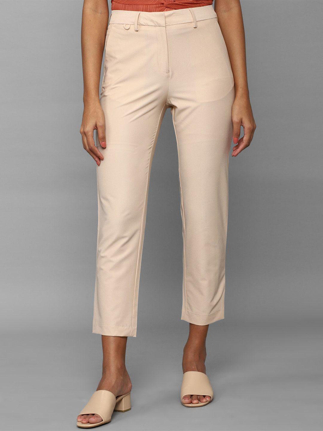 allen solly woman regular fit trousers