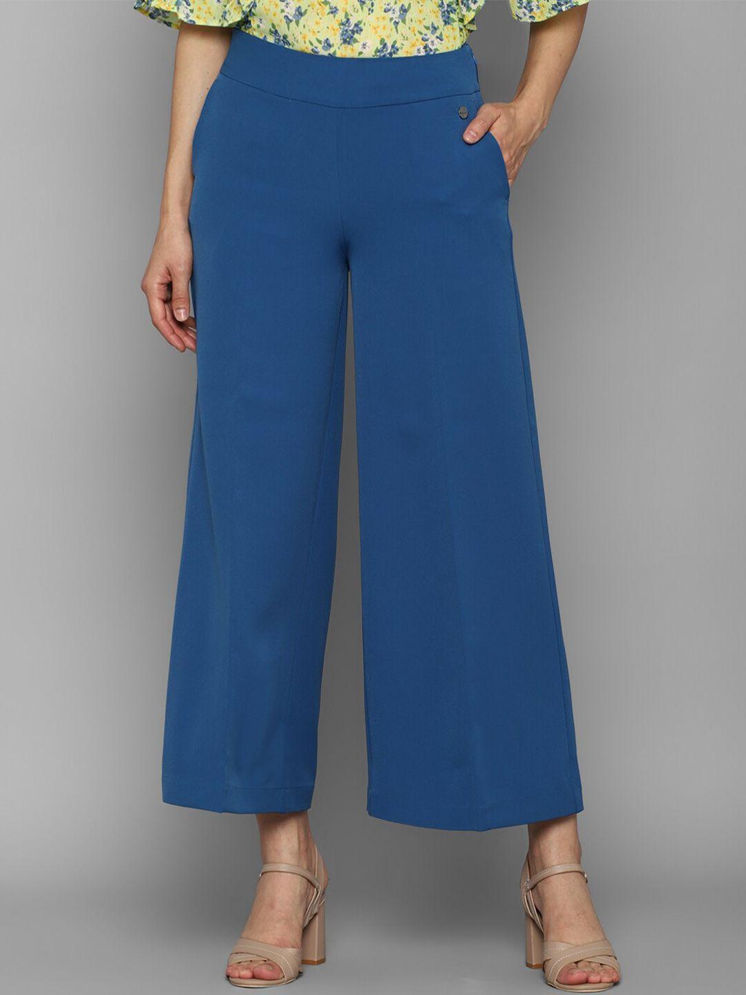 allen solly woman women blue trousers