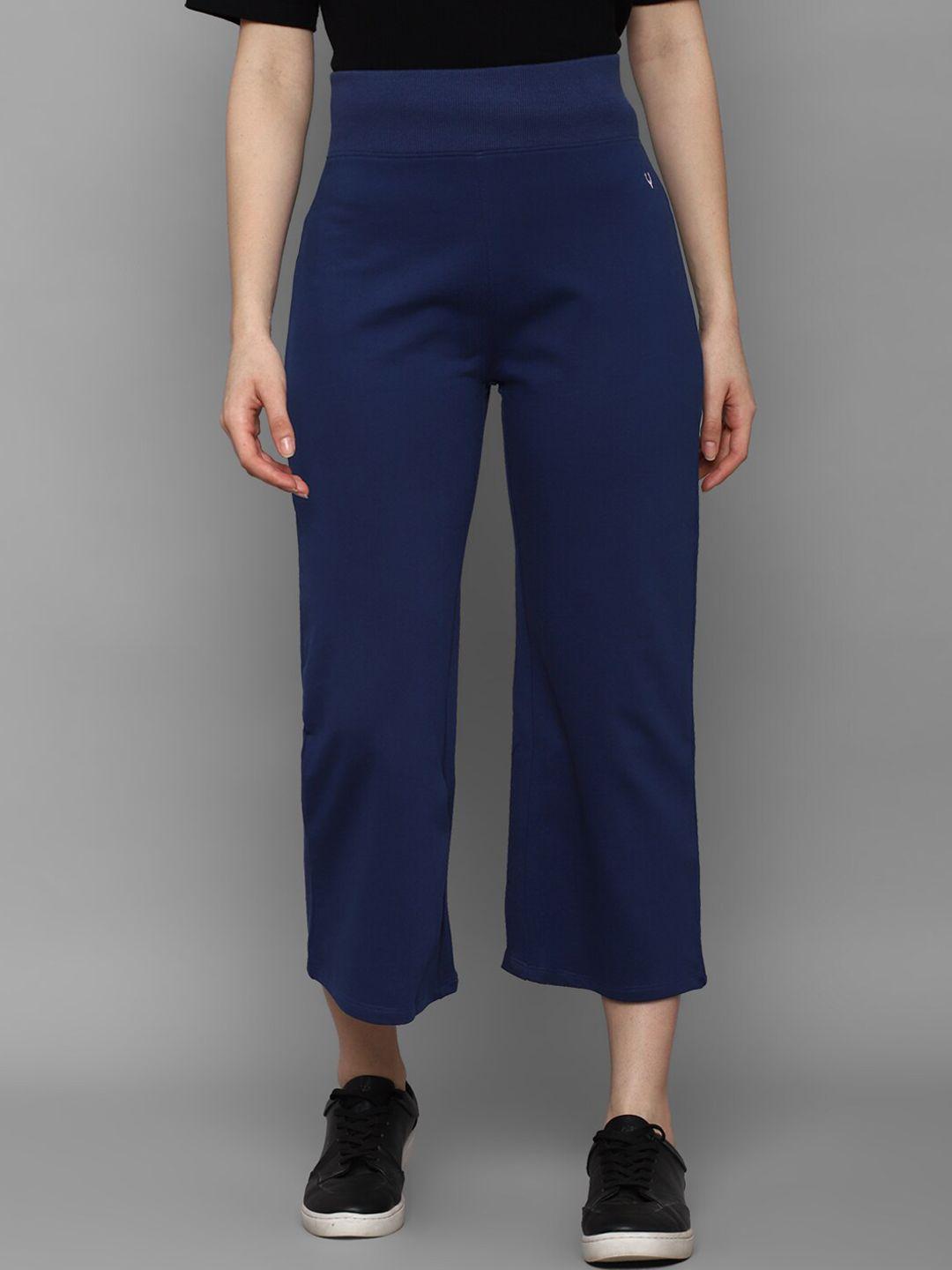 allen solly woman women navy blue culottes trousers