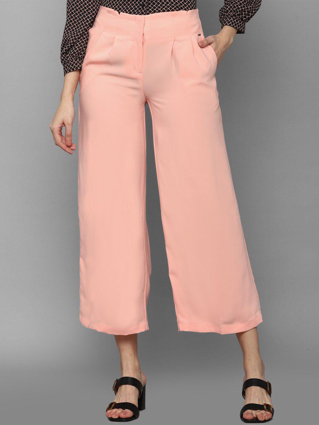 allen solly woman women pink culottes trousers