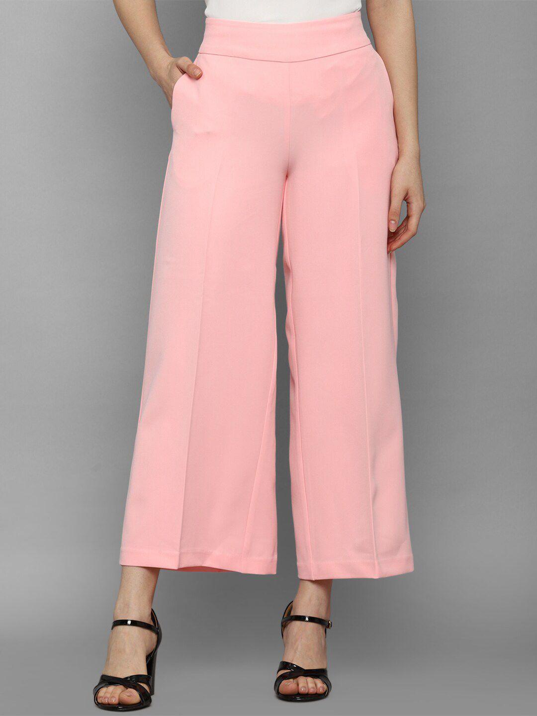 allen solly woman women pink trousers