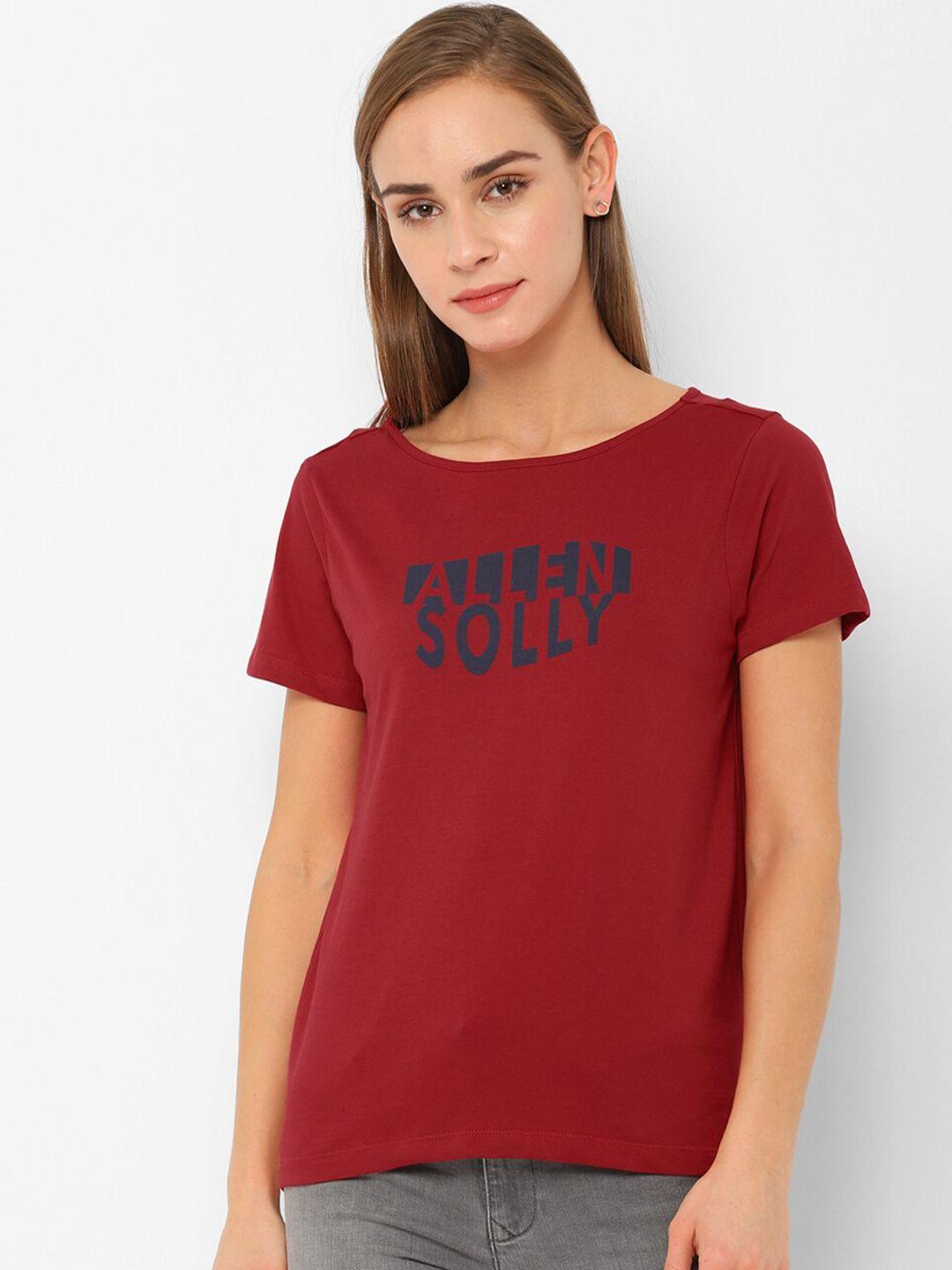 allen solly woman women red printed top