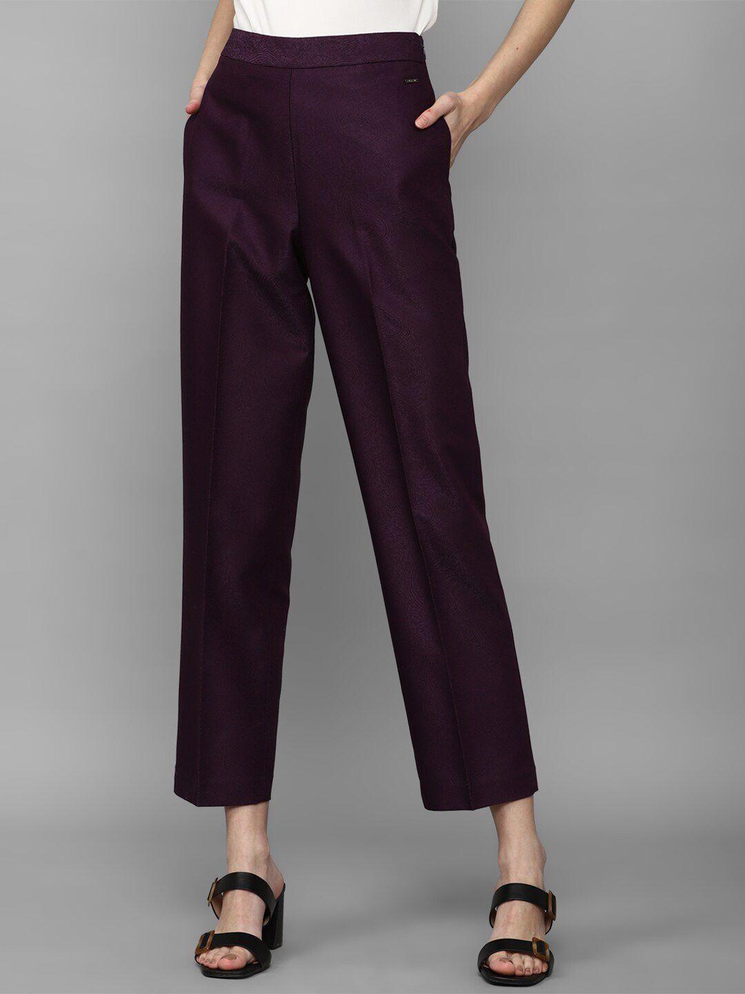 allen solly woman women regular trousers