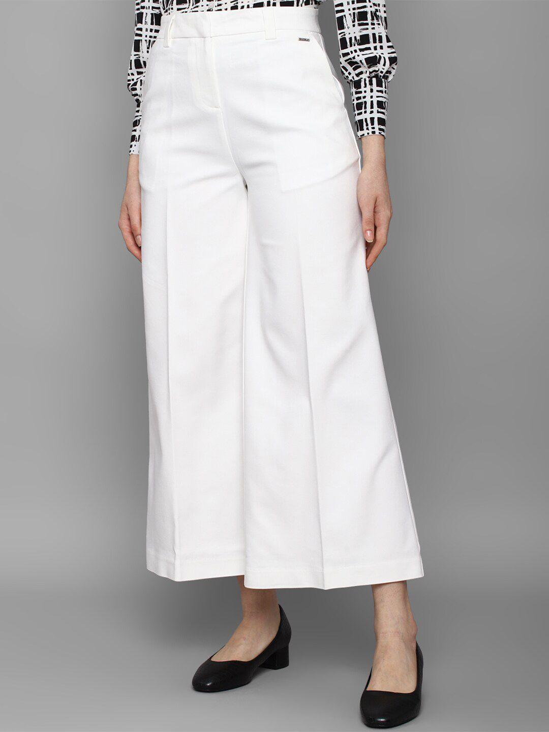 allen solly woman women white culottes trousers