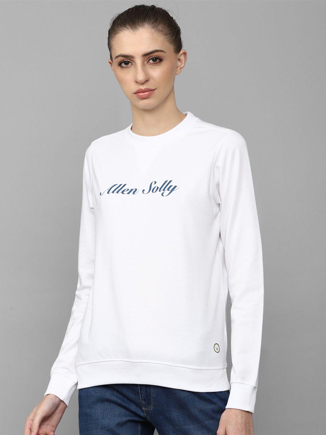 allen solly woman women white printed sweatshirt