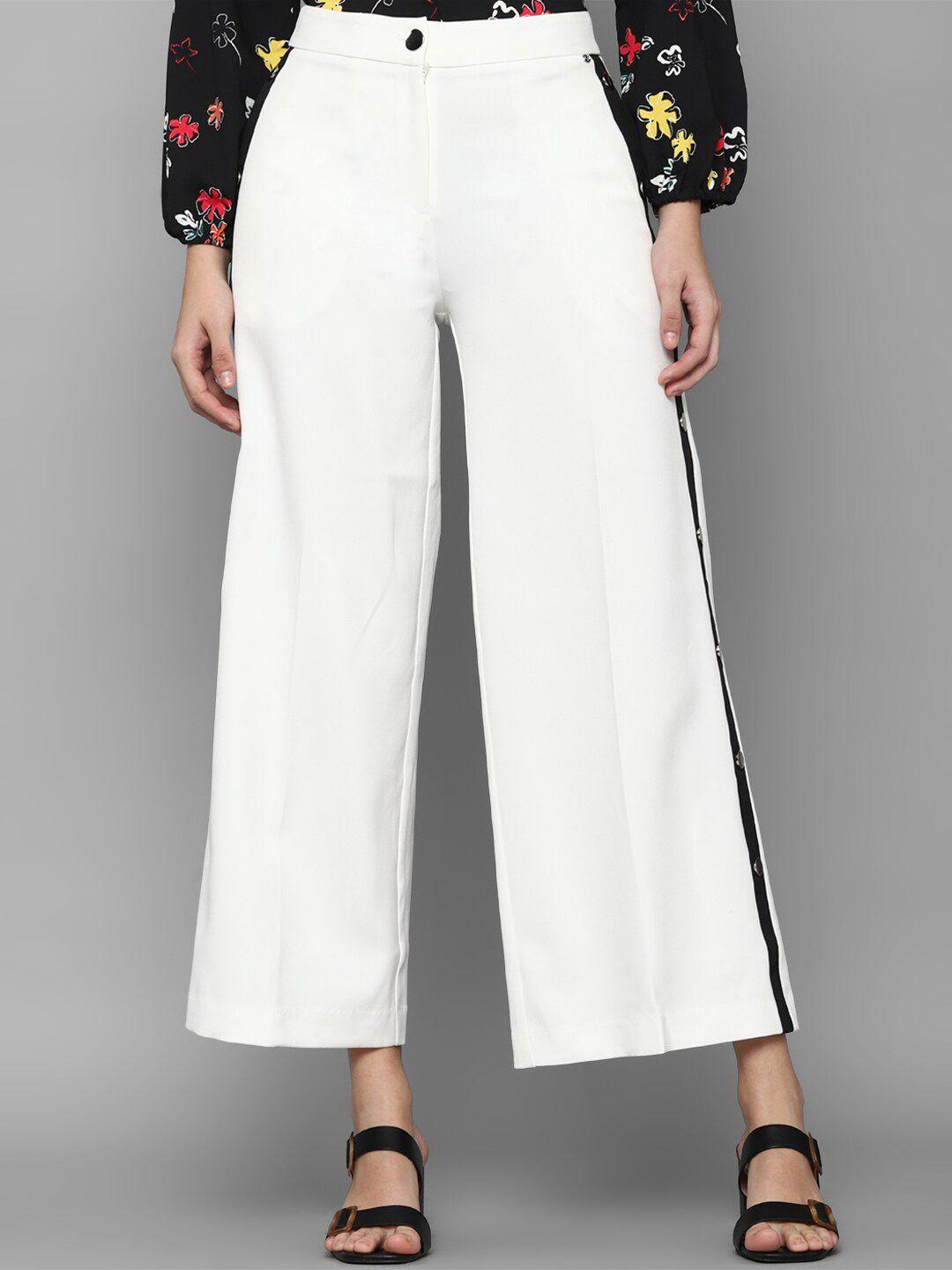 allen solly woman women white trousers