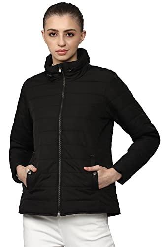 allen solly women's car coat (ahjkcrgf101414_black