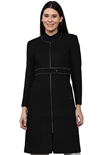 allen solly women's car coat (ahjkcrgfm34152_black_xs)