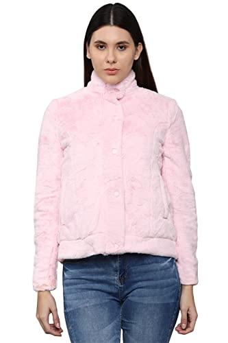 allen solly women's car coat (ahjkcrgfw60514_pink_s)