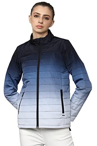 allen solly women's car coat (ahjkcrgfy79227_blue