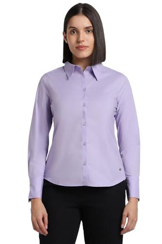 allen solly women's regular fit shirt (ahsfwrgfq54544_purple