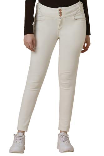 allen solly women's skinny jeans (ahdncasp412352_cream