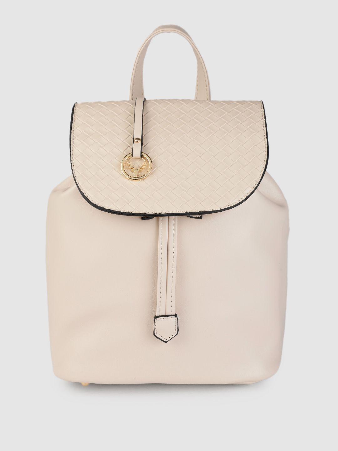 allen solly women beige solid backpack