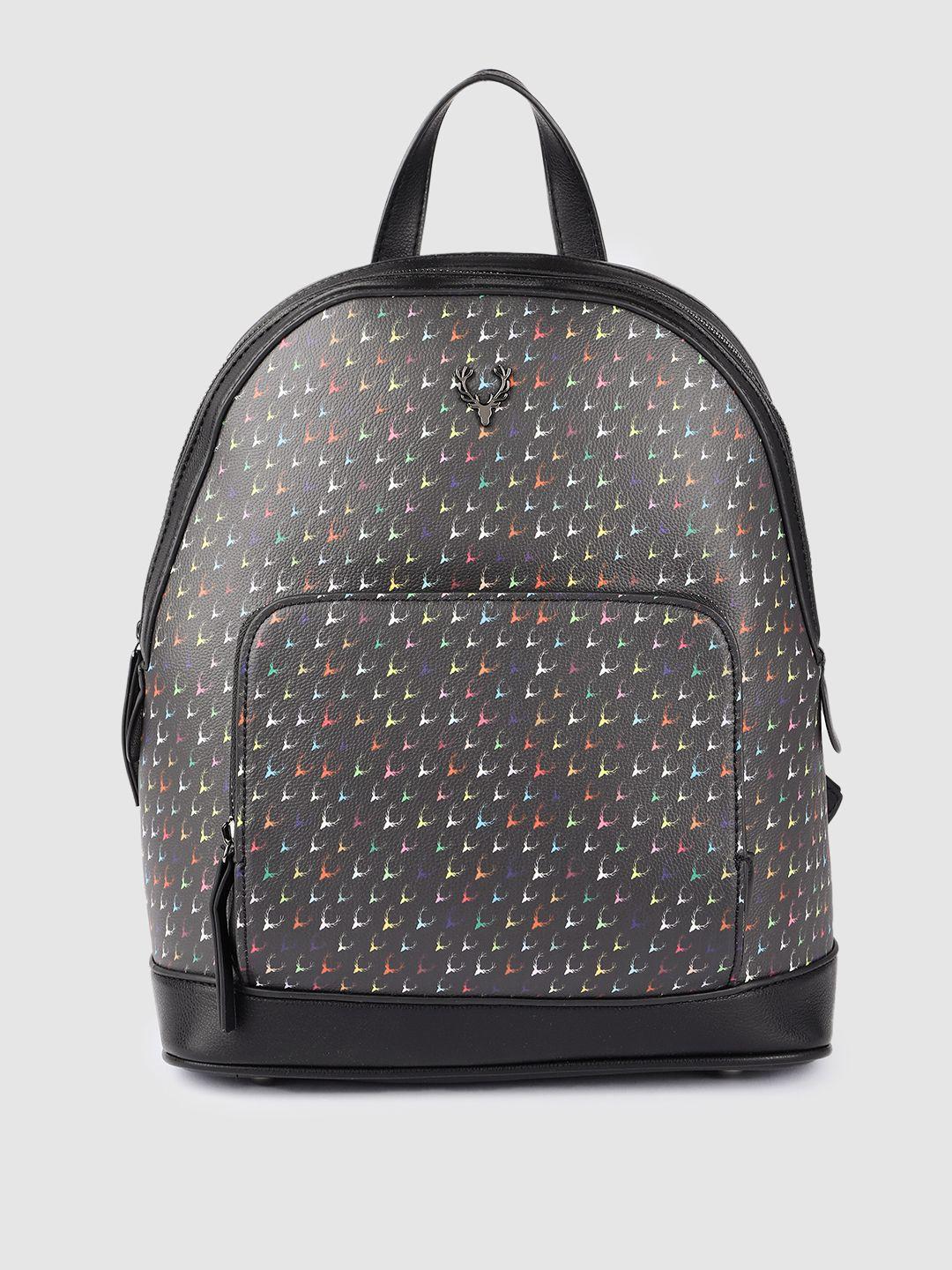 allen solly women black printed backpack