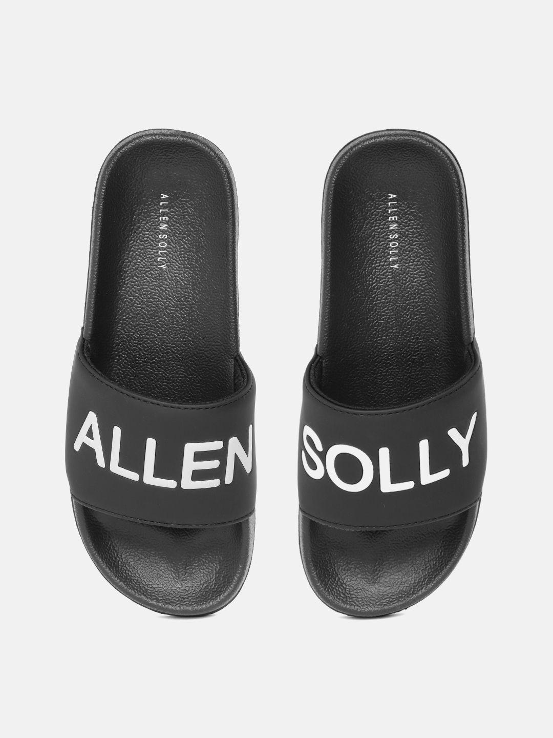 allen solly women brand logo embossed sliders