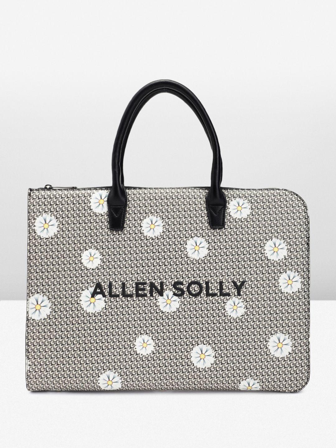 allen solly women floral & brand logo print laptop bag