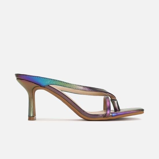 allen solly women iridescent block heels