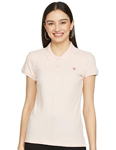 allen solly women lt pink solid regular fit t-shirt(ahctcrgff72835_lt pink solid_xl)